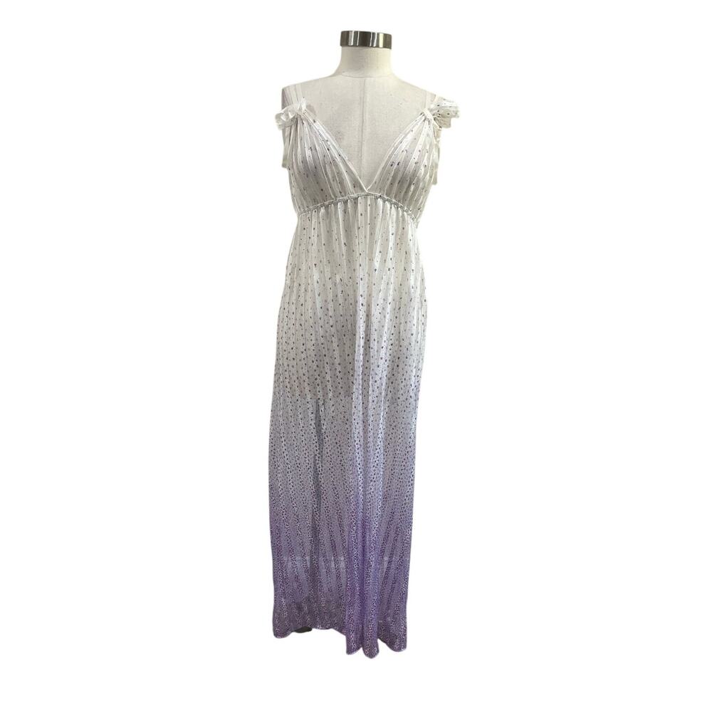Vintage Berkleigh Petite Slip Dress Lace Trim Maxi‎ Nightgown  Fairycore S/M